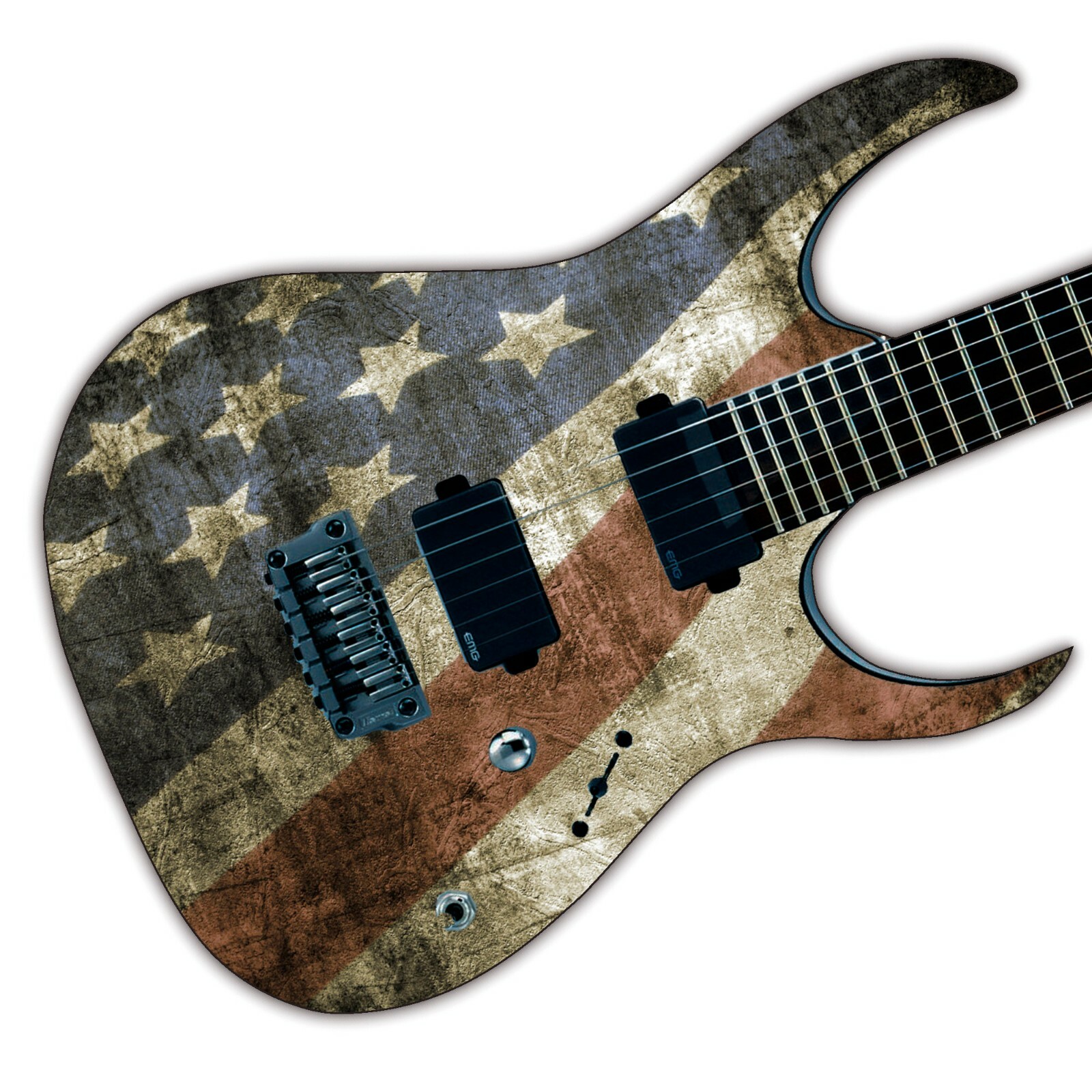 Guitar Skin Wrap Laminated Vinyl Sticker Decal for any Guitar USA Flag GS20