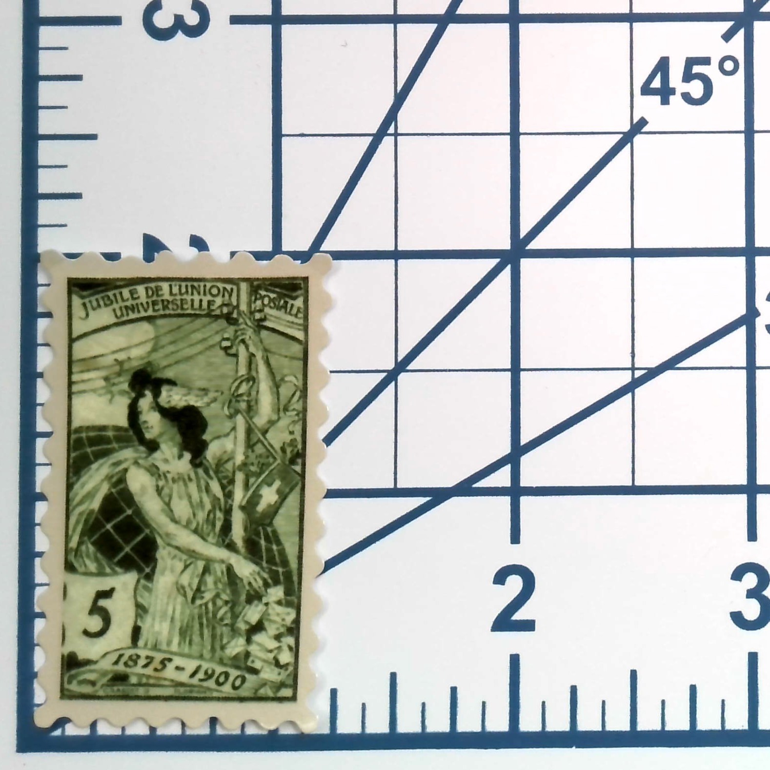 Switzerland Jubile de l'Union Postale Universelle Stamp Sticker Vintage Swiss
