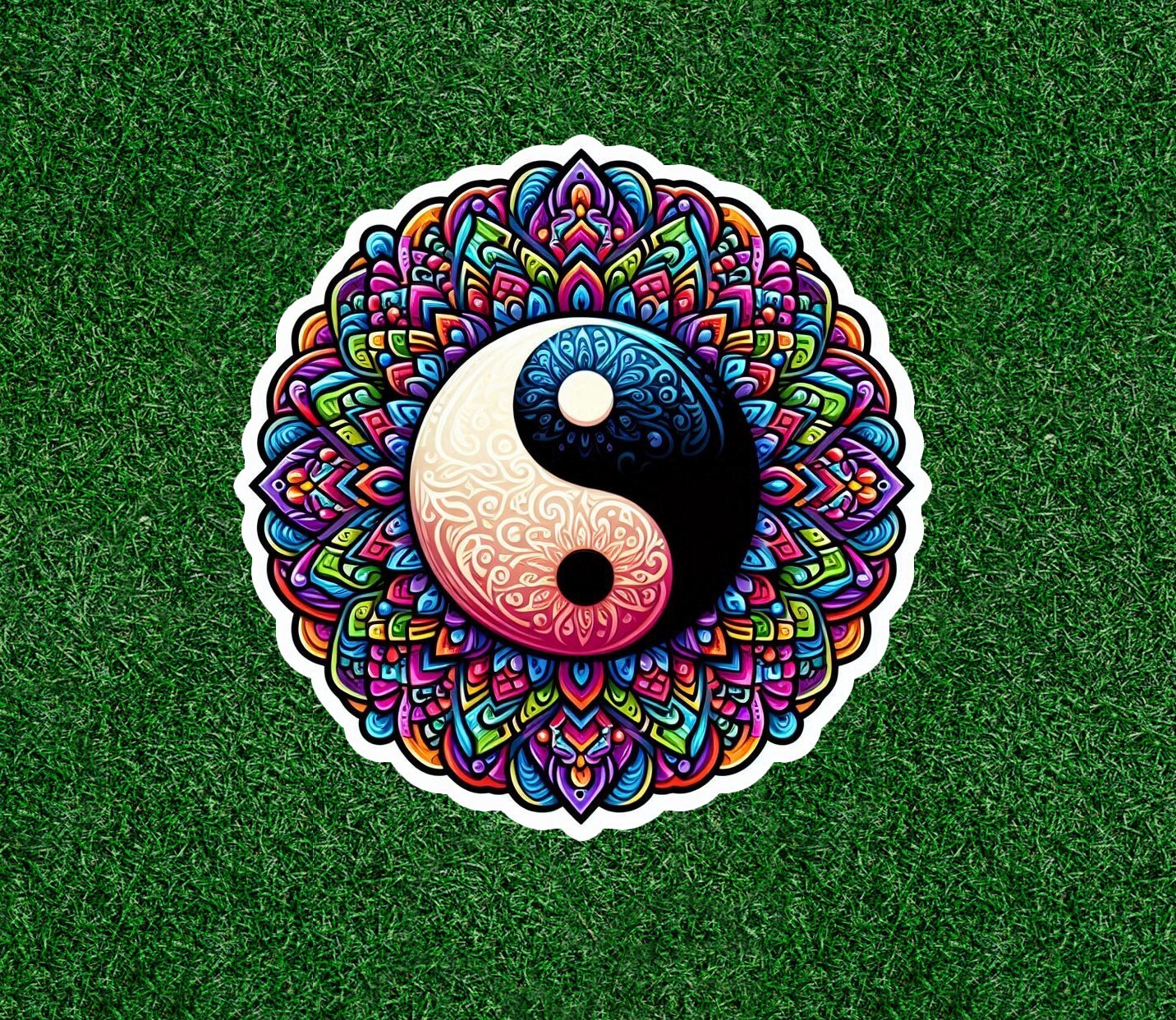 Yin Yang Mandala design vinyl decal sticker – many sizes available