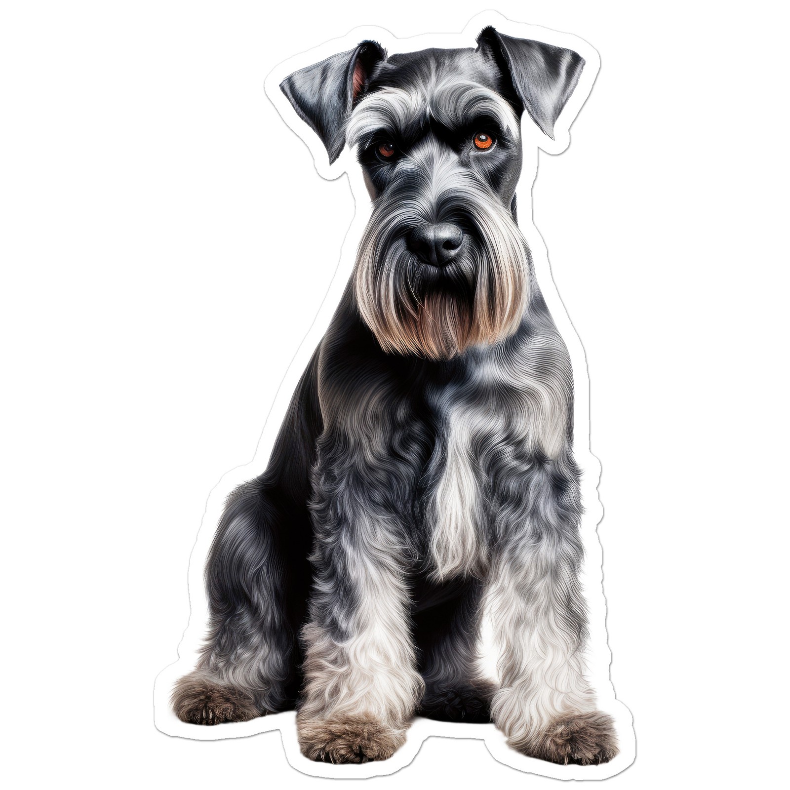 Standard Schnauzer – Vinyl Decal Sticker – Car Window Laptop – ebn12184