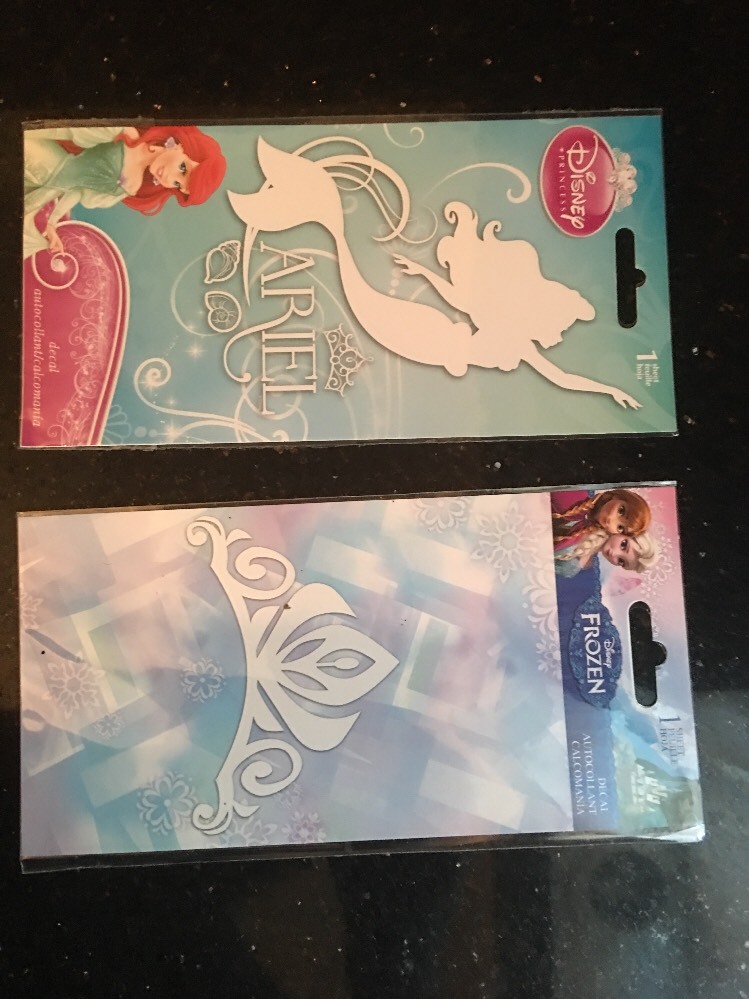 Disney Princess Autocollant Little Mermaid Ariel Frozen Lot Of 2 New Sticker
