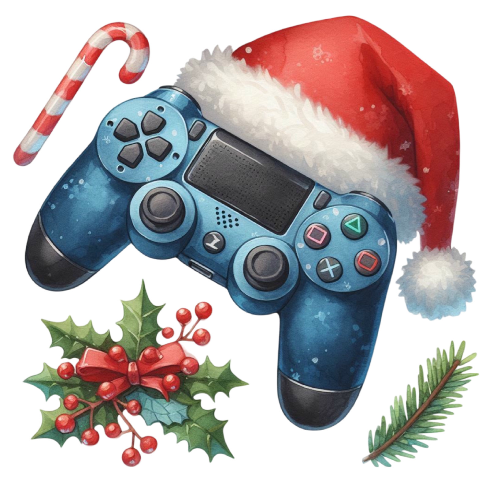 Christmas Game Controller Wall Decal Sticker 18X18cm Large