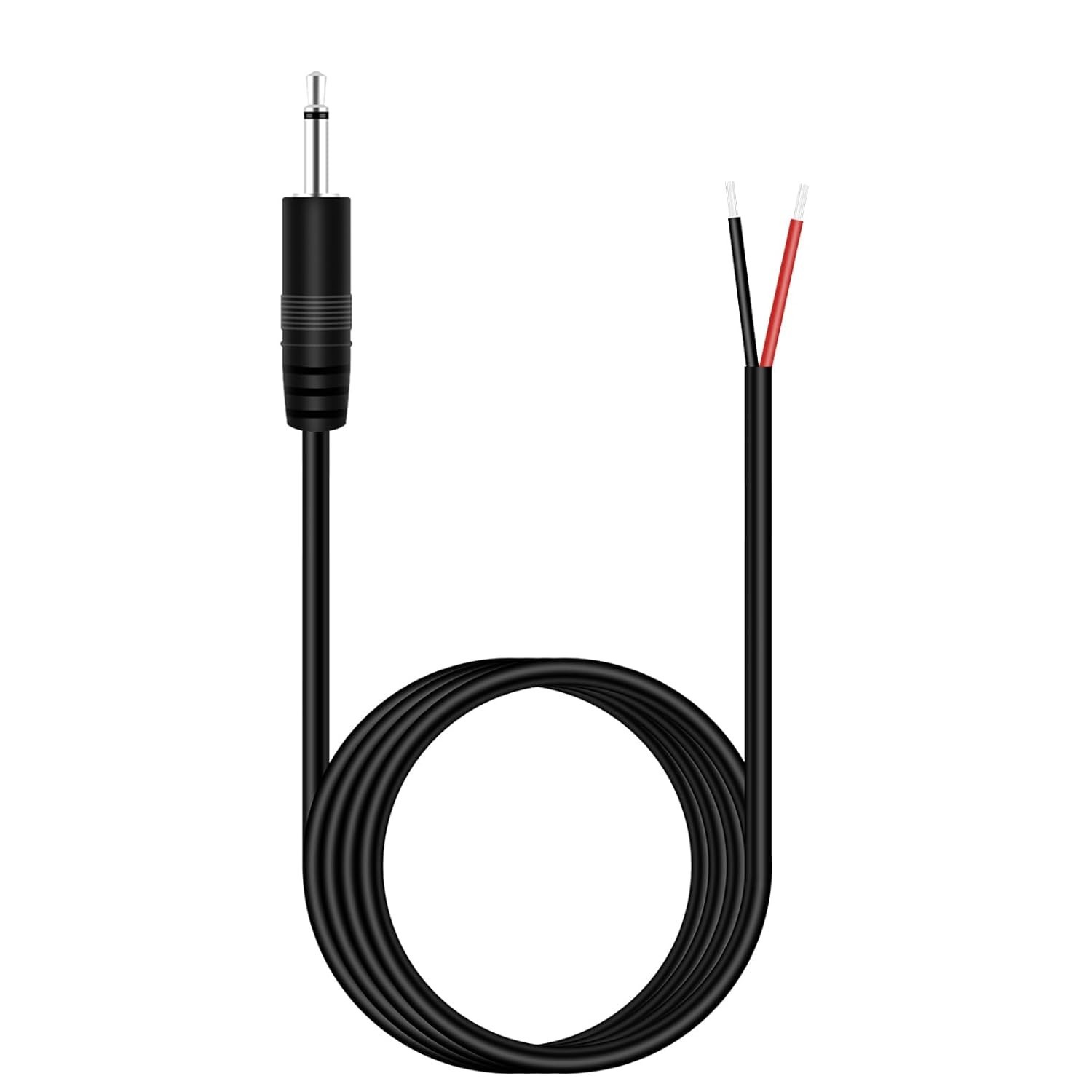 6FT 3.5mm 1/8" to Speaker Wire TS Mono Male Plug Bare Wire…