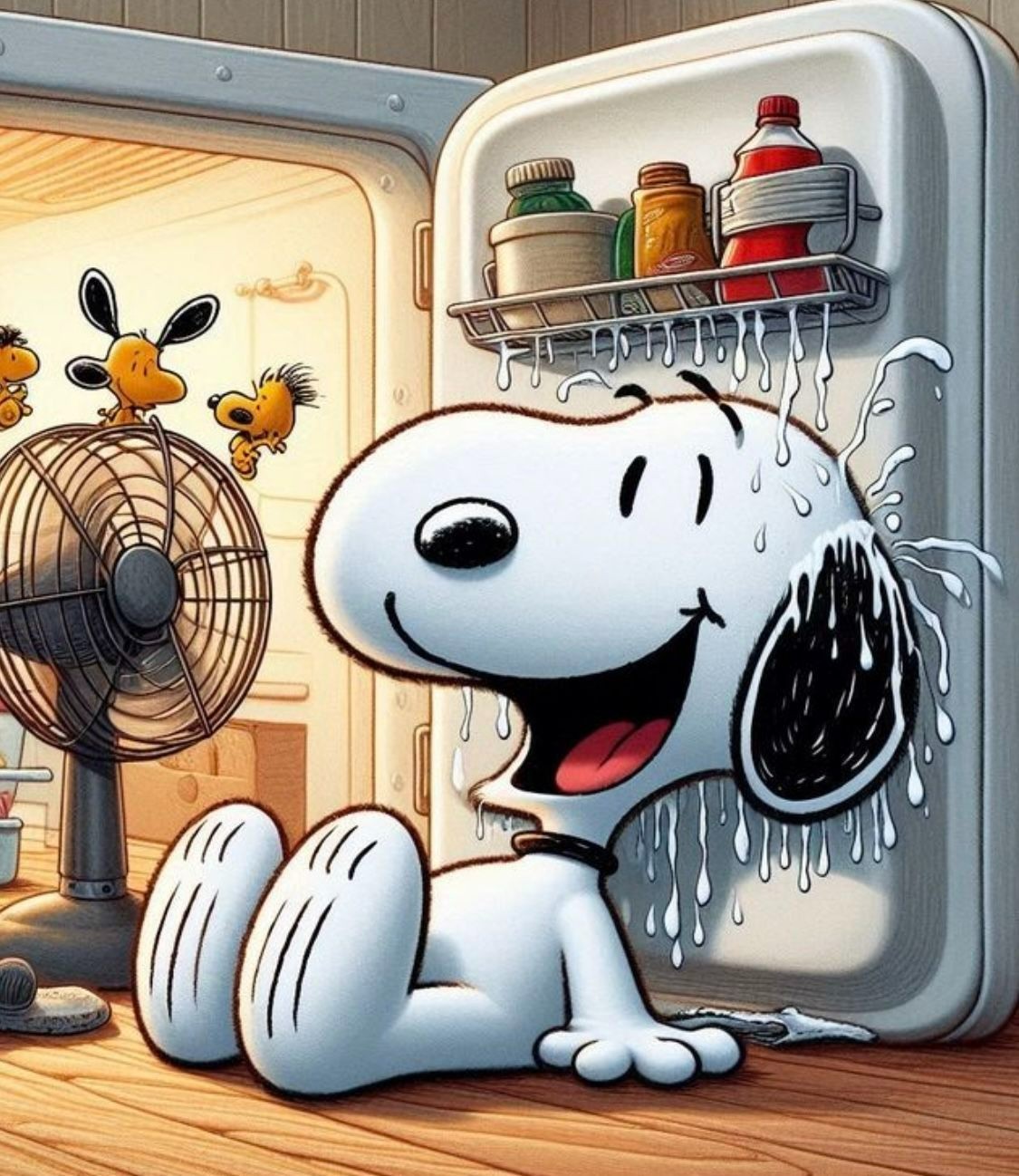 Heat Wave Snoopy Sticker Decal Laptop Wall Mirror Cup Tumblr Locker Bin