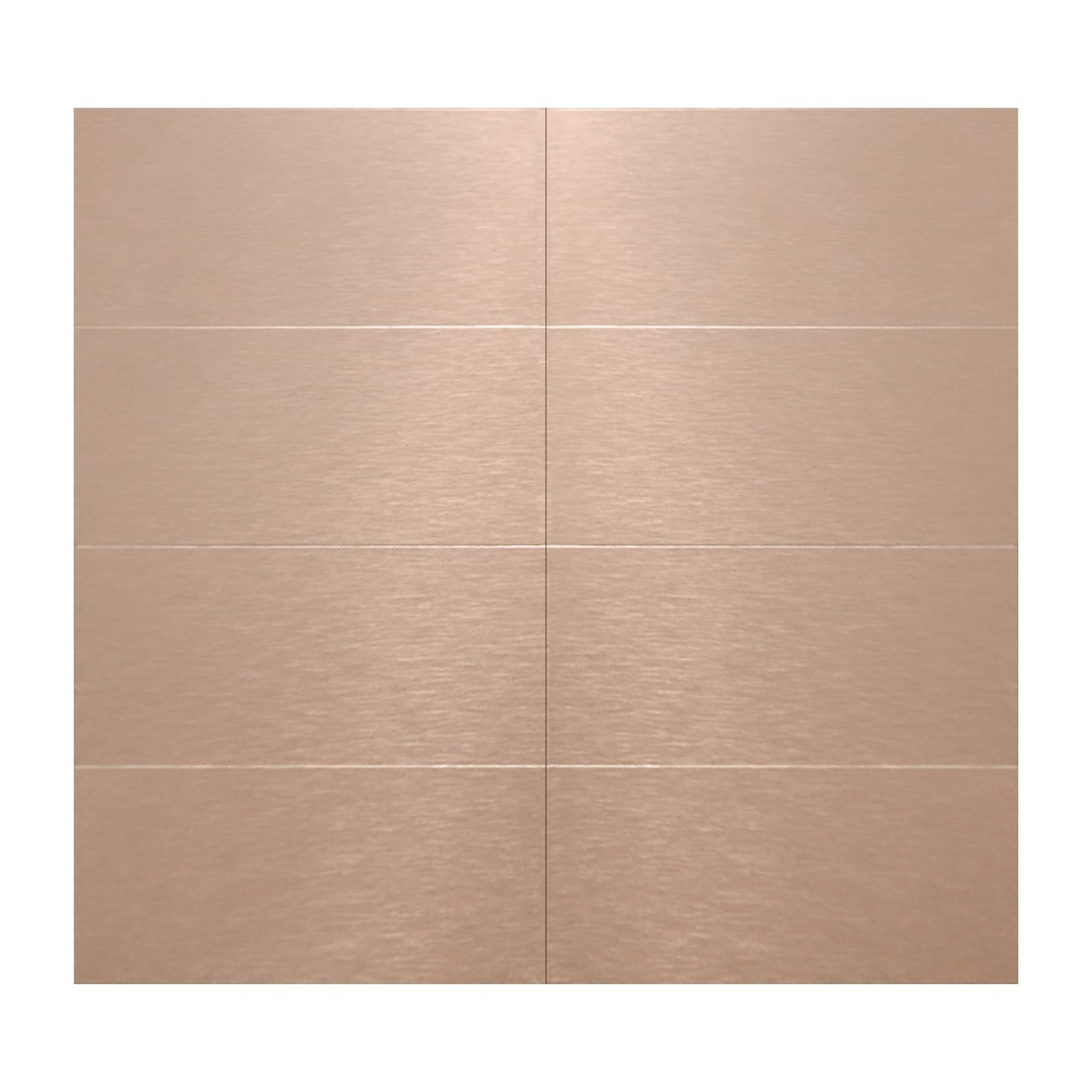 Aluminum Peel and Stick Backsplash Panels – 3"x6" Brushed Copper Kitchen Wall…
