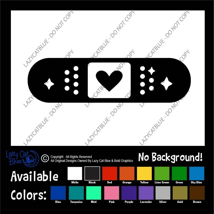 Bandage Love Decal Sticker Heart Nursing Life First Aid RN RVT Nurse Vet Tech