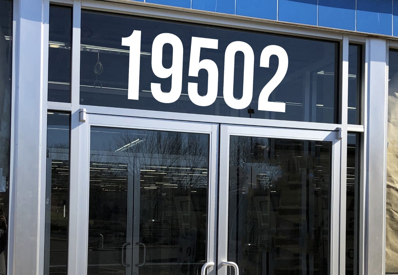 Large Storefront Address Numbers Vinyl Decal Window Bebas Neue Font