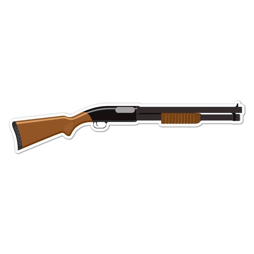 Pump Shotgun, Vinyl Decal Sticker, Indoor Outdoor, 3 Sizes, #7679