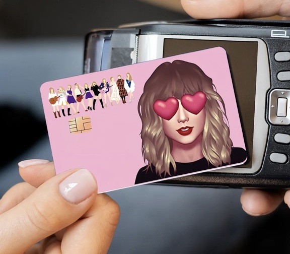 Pink Lady Girl Credit Card Debit Skin Cash Decal Wrap Sticker Bank Ebt Money