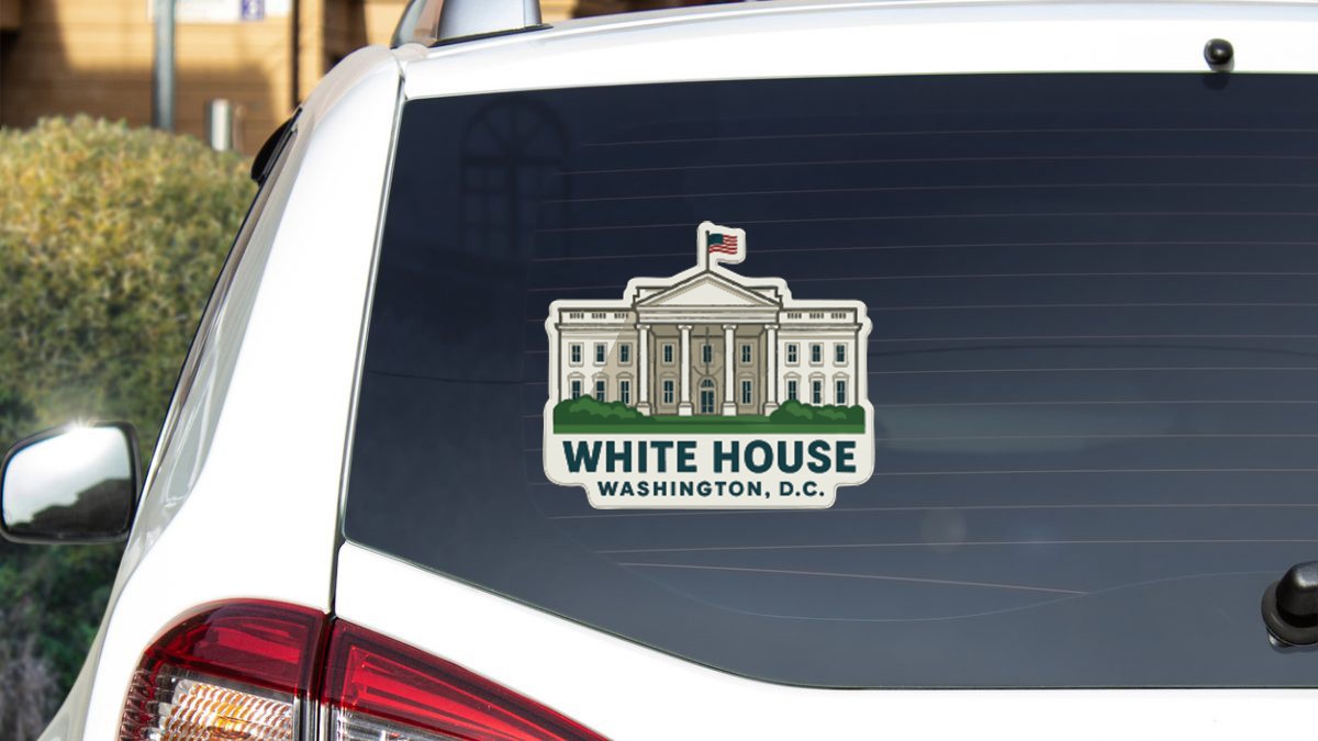 White House Washington DC Sticker Decal Vinyl Die-Cut Symbolic Landmark Design
