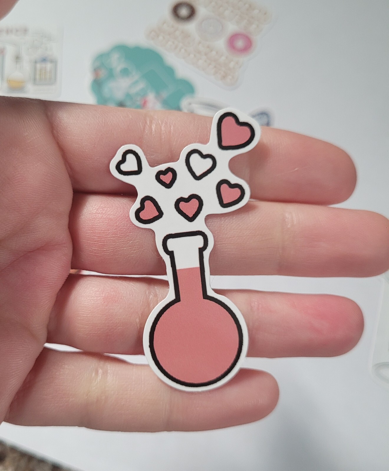 Science lab vinyl sticker set of 8 chemistry chemical beaker experiment atom