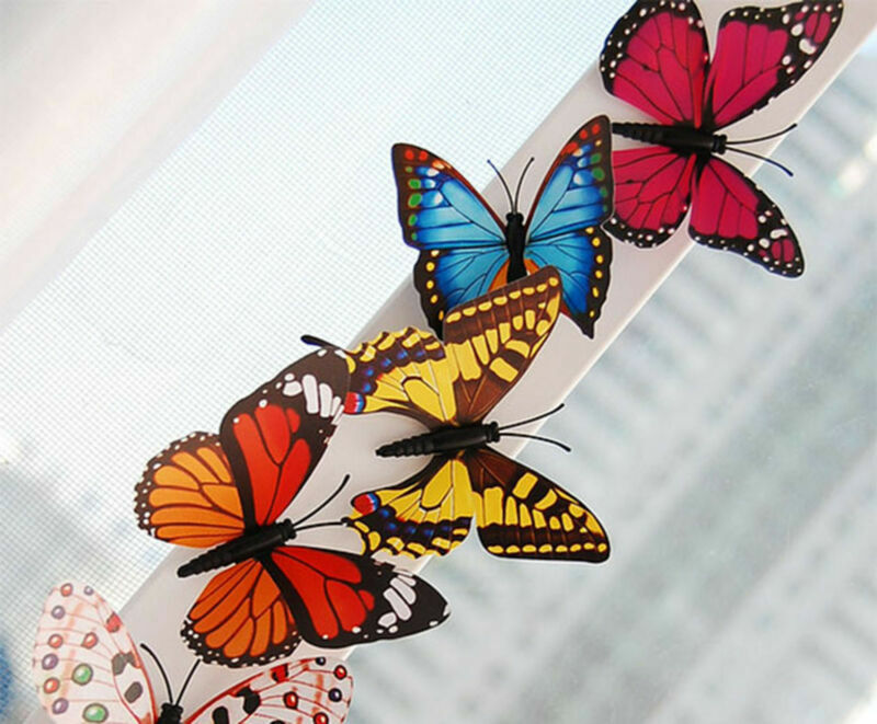 Lot Multi-color 3D Artificial Butterflies – Home Party Wedding Favor Decorations