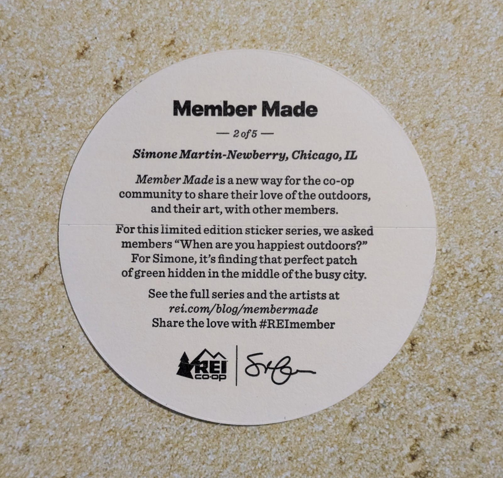 REI Co-op Member Made #2 Sticker – Limited Edition – Outdoor Backpacking Bridge