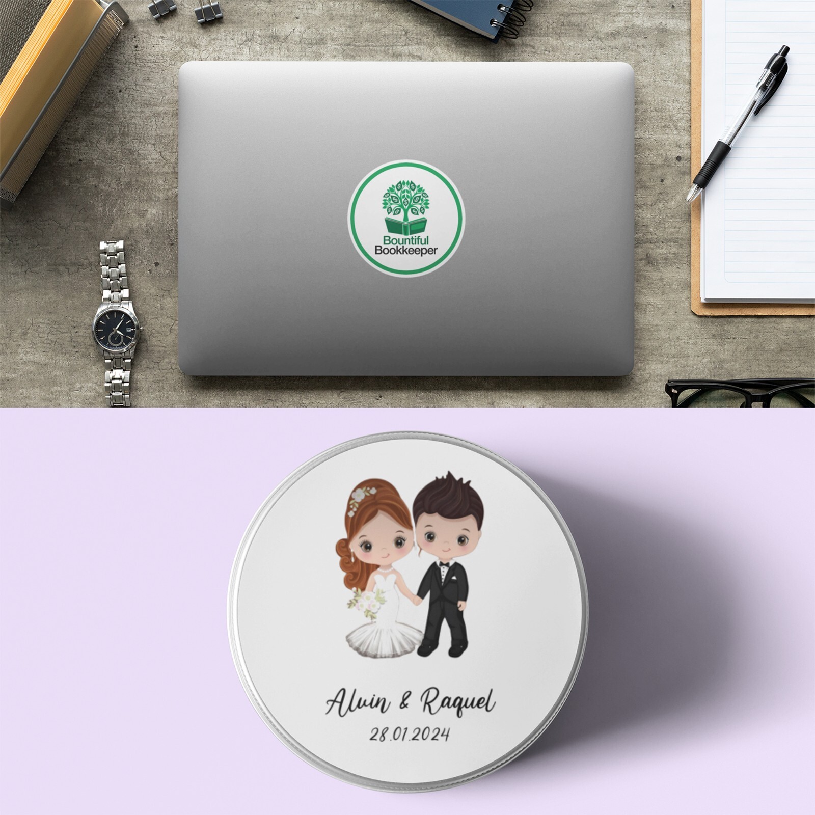 Custom Round Stickers | 1.0 TO 6.0 Inch Custom Personalized Business Logo Labels