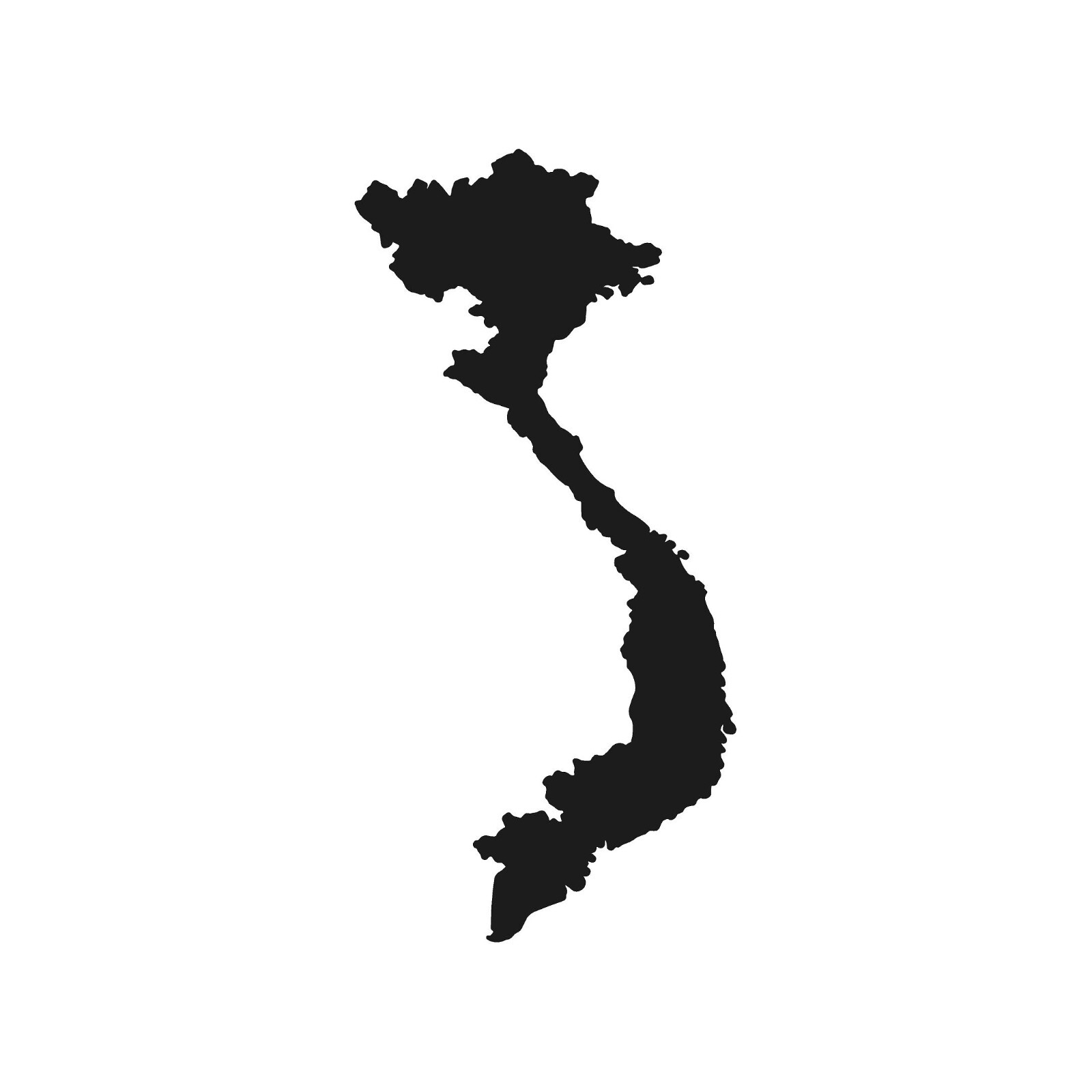 Vietnam Country outline Vinyl Decal Car Window Laptop Vietnam Sticker