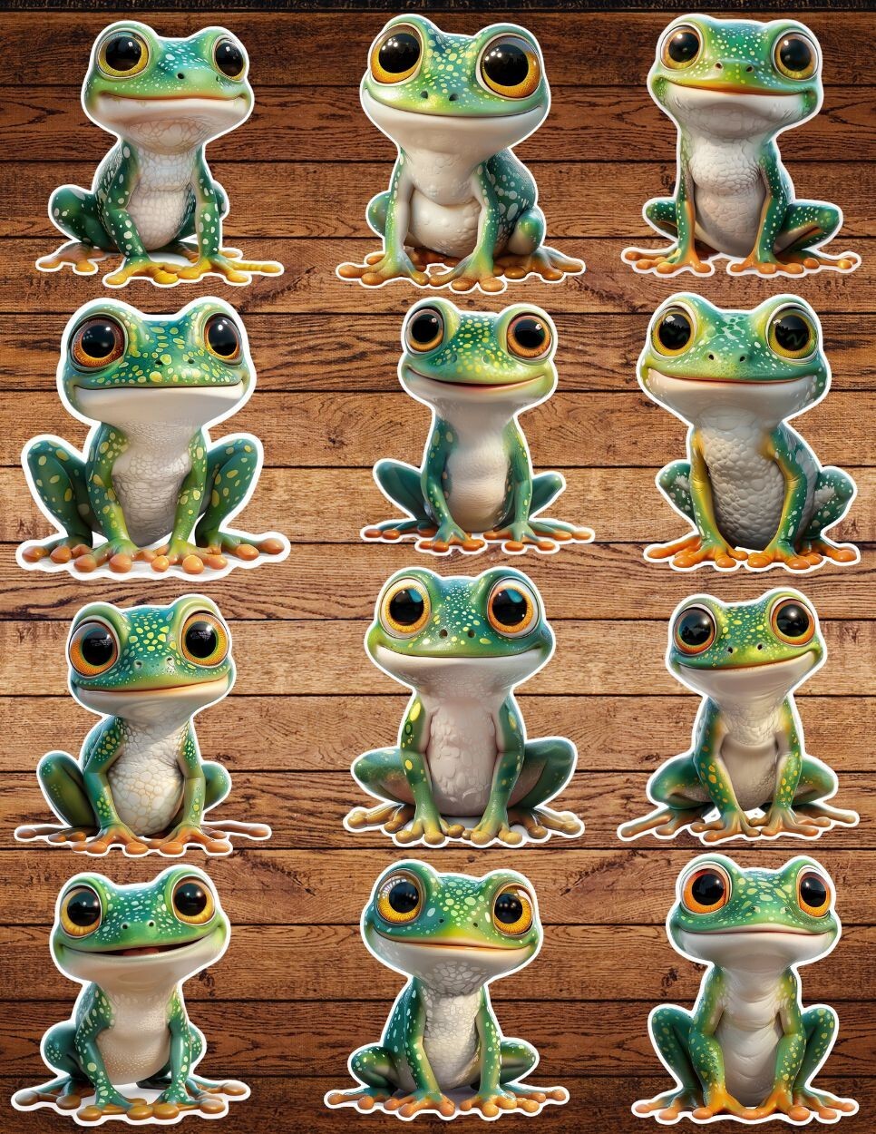 Tree Frog Die Cut Vinyl Stickers Set Notebook Laptop WaterBottle