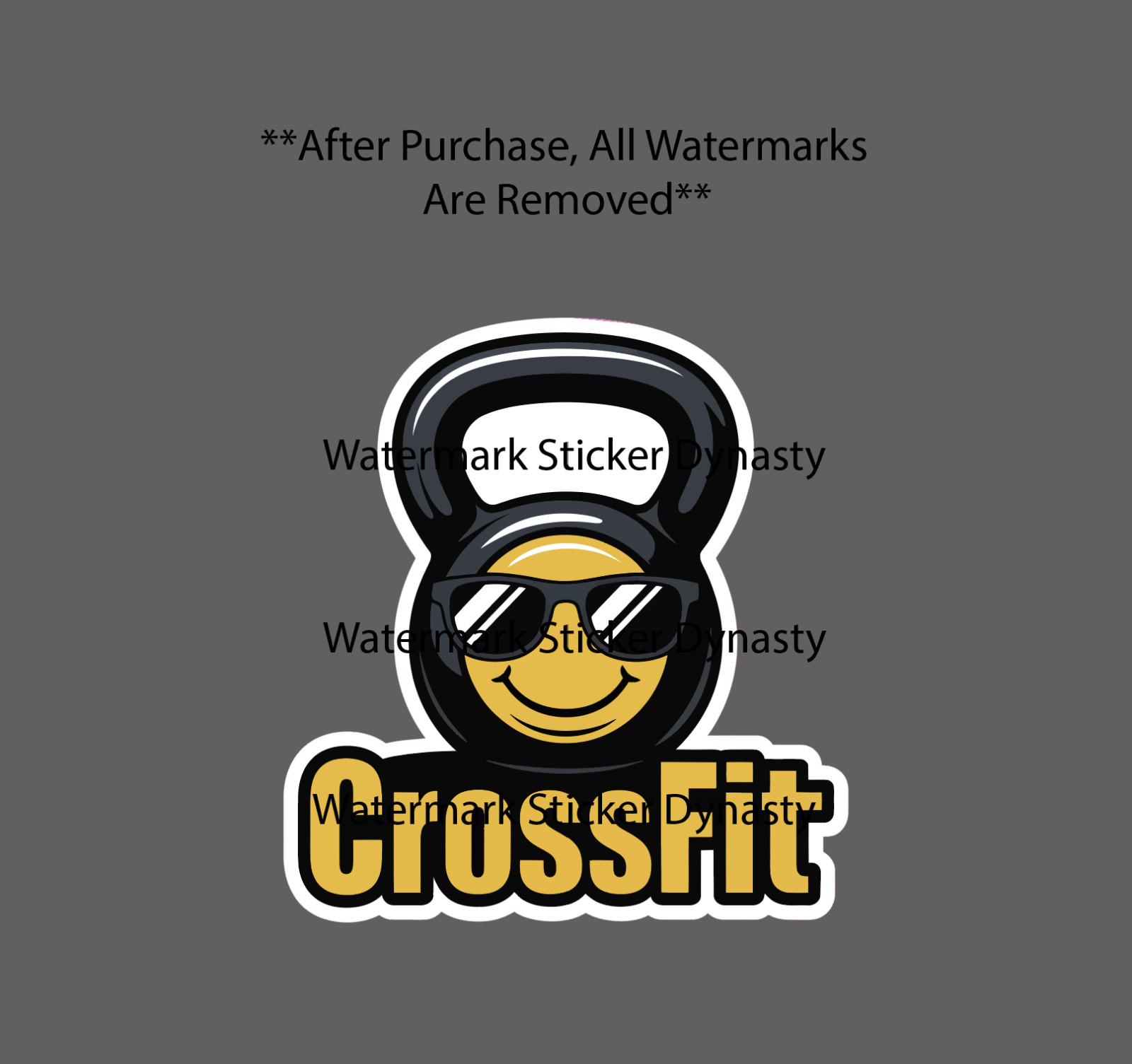 CrossFit Sticker Waterproof Decal Workout Kettlebell Gym Fitness Gift NEW
