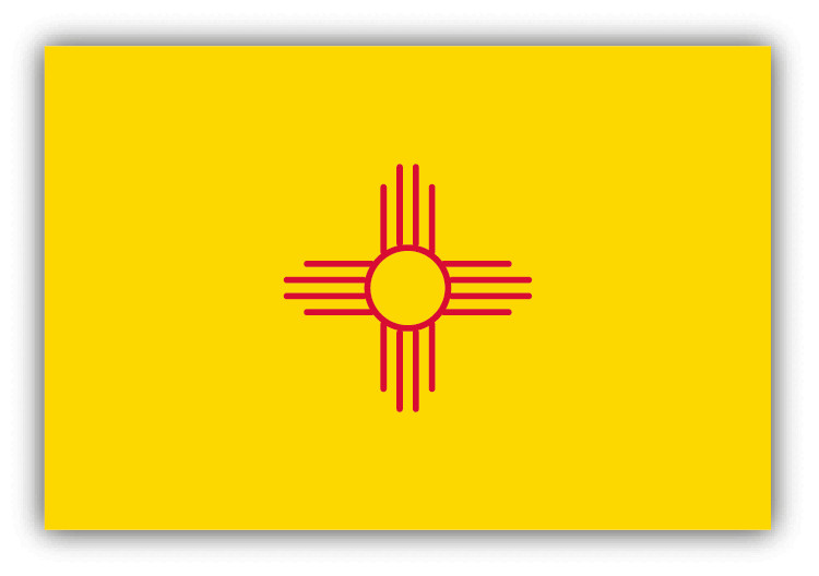 New Mexico State Flag Car Bumper Sticker Decal