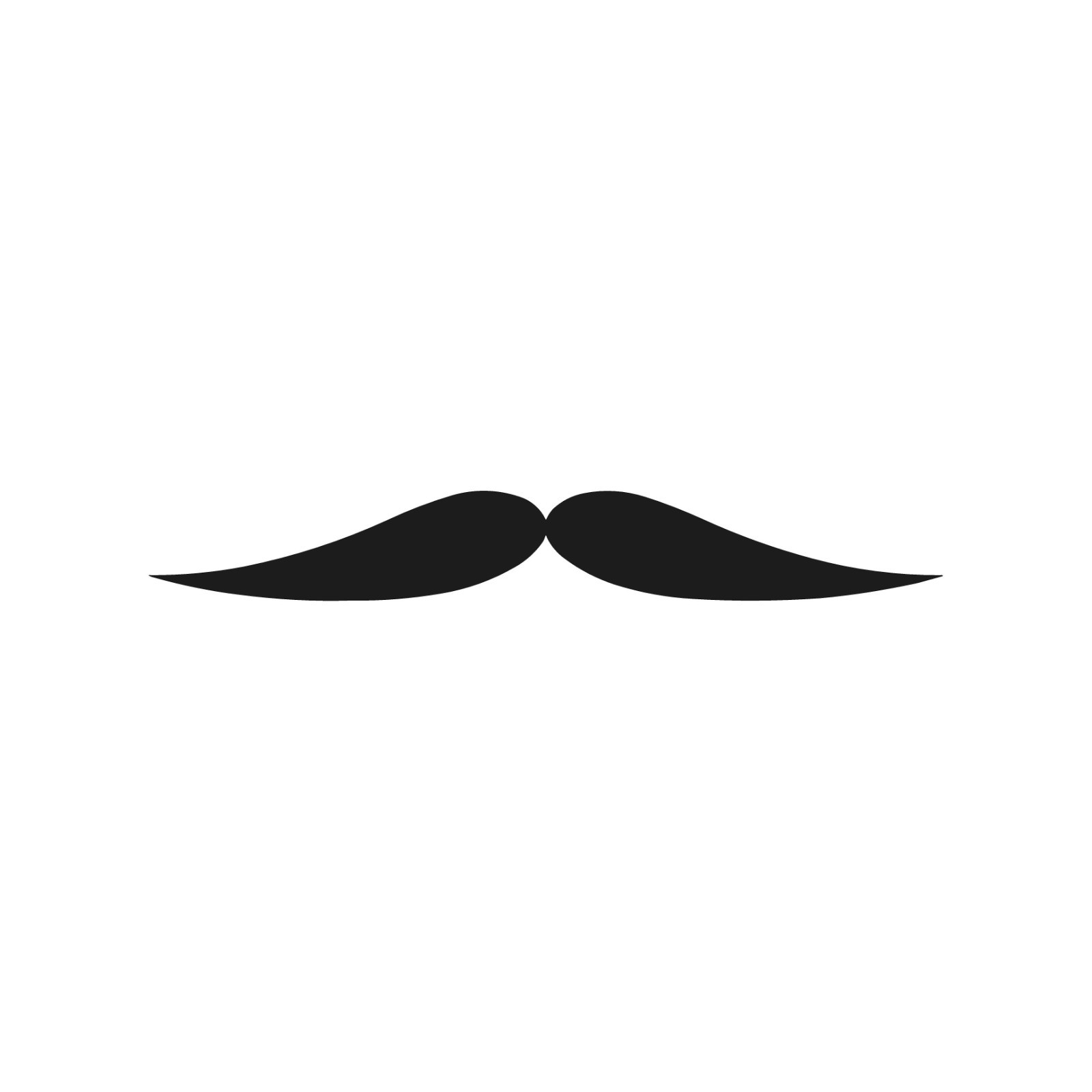 English Mustache Vinyl Decal Classic Curled Mustache Sticker Barber Shop