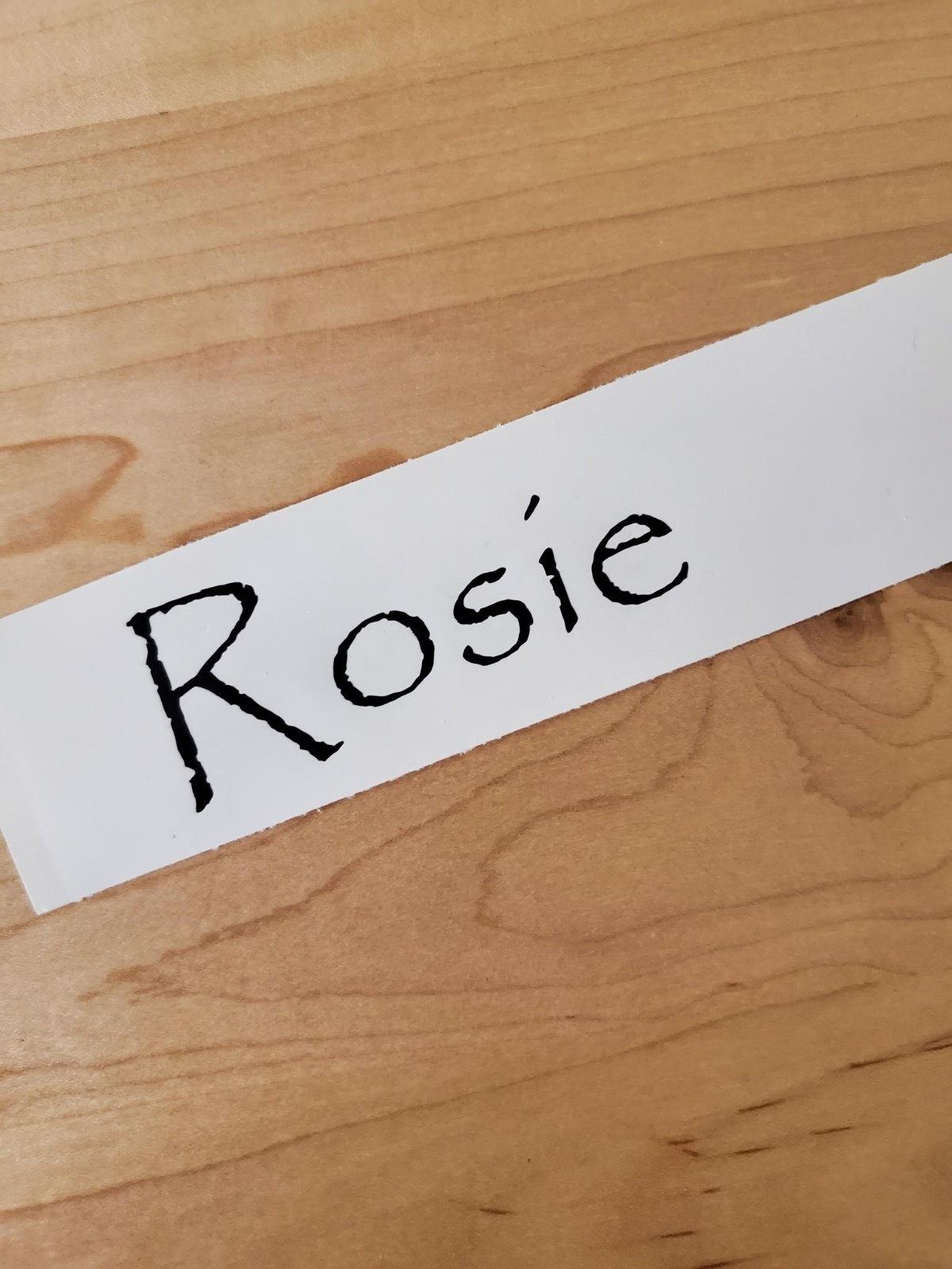 ROSIE pet name Sticker Vinyl Decal 8"(2) PAIR BLACK- Dog Cat Pet Puppy FAST USA