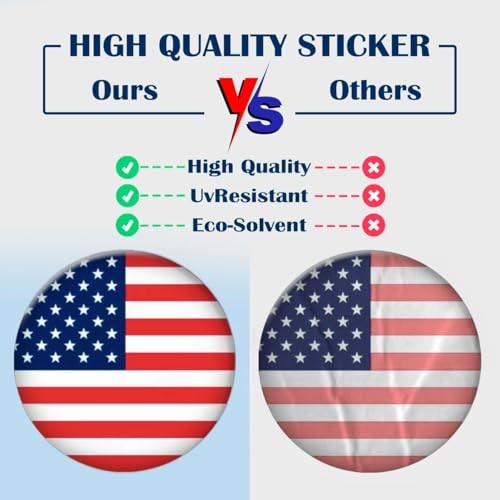 Patriotic 3D Silicone Stickers for Laptop, Phone, and Car – Classic Flag