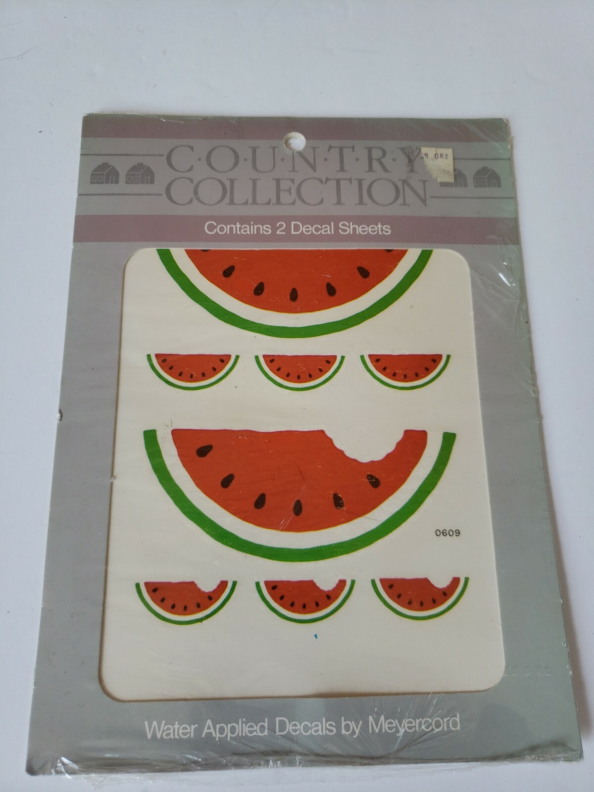 Meyercord Water Applied Art Decals Watermelons Vintage Country New NOS