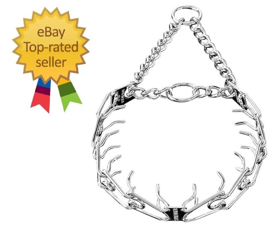 Prong Dog Training Collar, 22in x 3.0mm Neck Size up to 18in Me…