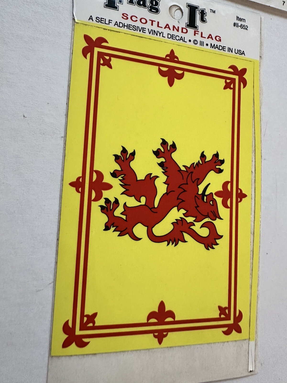 Scotland International Flag Sticker Decal Lot Of 3 – New Old Stock, See Photos!