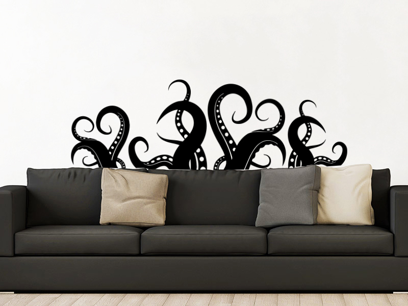 Octopus Wall Decal Kraken Octopus Tentacles Sea Ocean Animals Bathroom ZX164