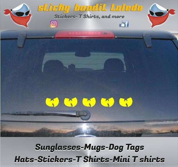 Wu-tang clan 2 inch window vinyl decal stickers