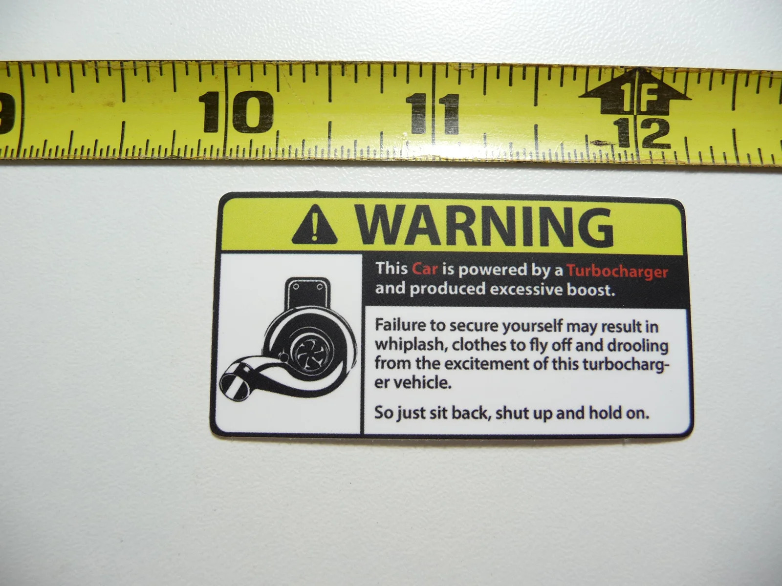 WARNING THIS CAR TURBOCHARGER BOOST CLOTHES JDM FUNNY SMALL STICKER DECAL MINI