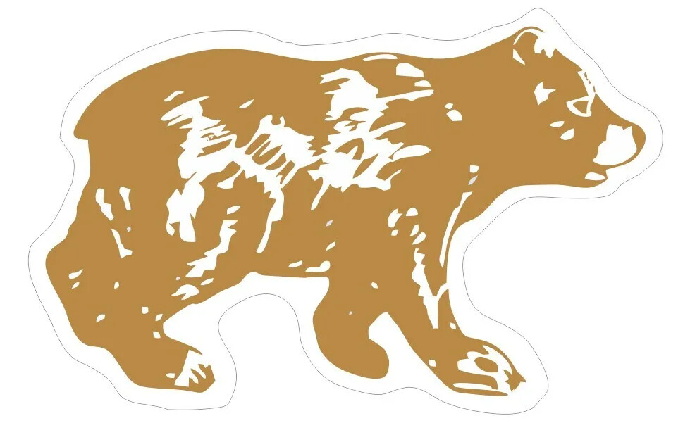 Washington State Patrol Bear Gold Sticker R7129