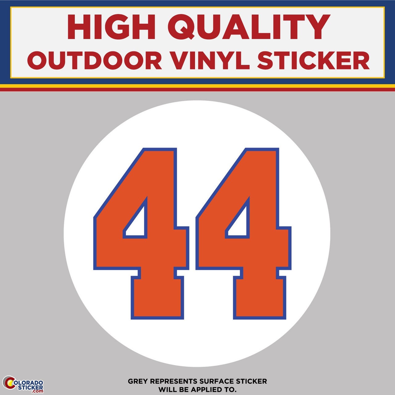Floyd Little 44, High Quality Vinyl Stickers