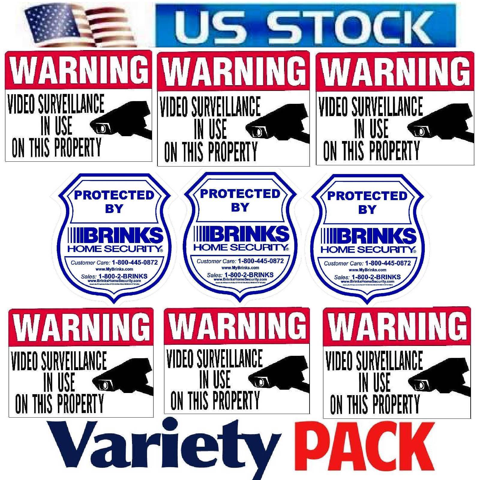 Home Surveillance Security Camera Video Stickers Waterproof Outdoor Signs