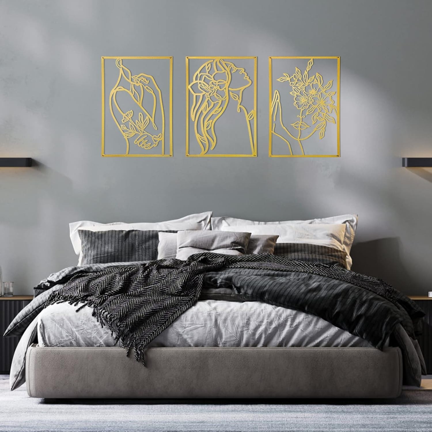 15 Inch Gold Female Body Wall Art – Luxe Minimalist Sculpture for Indoor Spaces