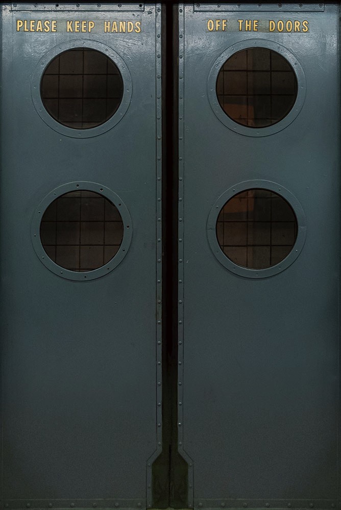 New York City Subway Car Door Mural, Vintage NY R11 Vehicle. Set of 2 pcs