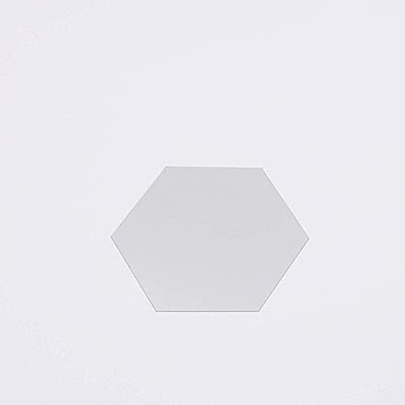 12 Silver 5-Inch Hexagon Mirror Stickers Acrylic Removable Wall Decals Home Acce