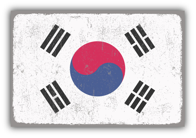 South Korea Grunge Flag Car Bumper Sticker Decal "SIZES"