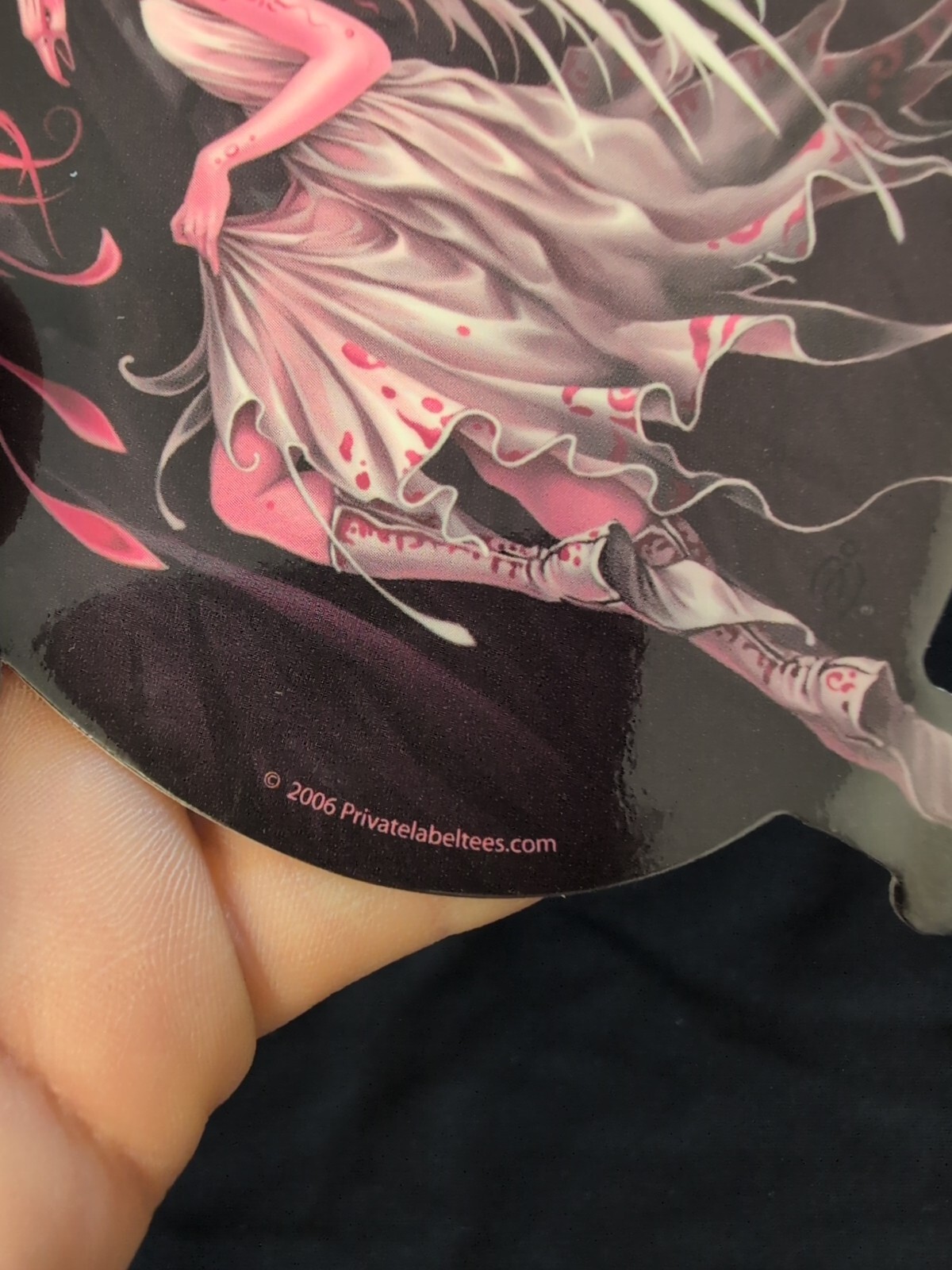 Pink Bird Wings Fairy With Phoenix Bumper Sticker Vinyl Decal 5.5”x 4.5”