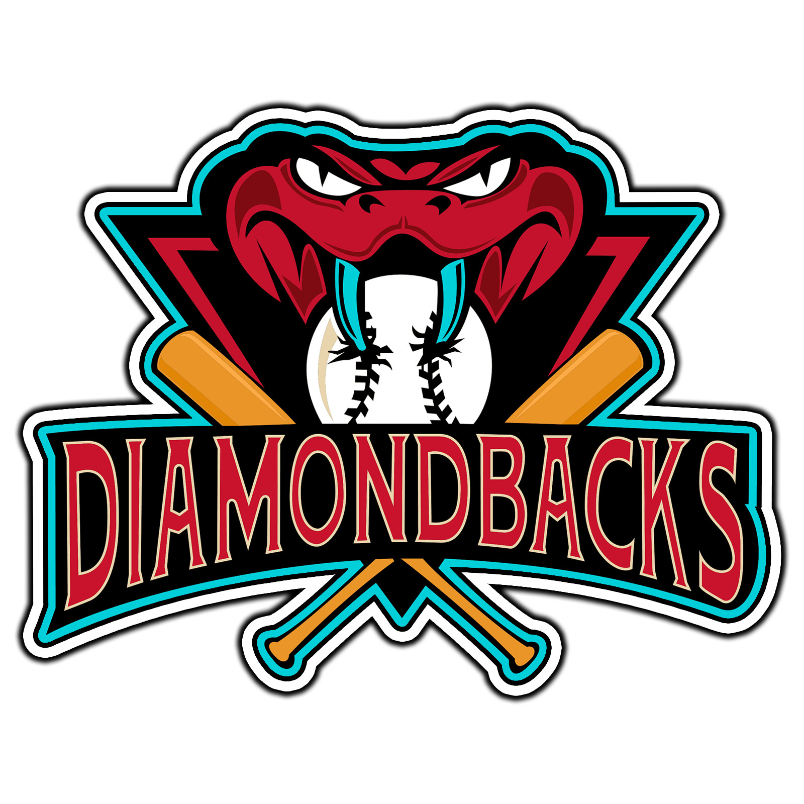 Arizona Diamondbacks Logo #7 Baseball Fan Sticker Waterproof Vinyl Decal Die-Cut