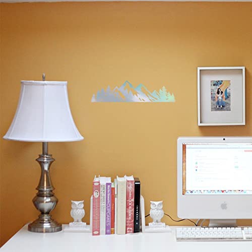 Mountain Tree Forest Vinyl Decal for Car () 6.8 inches x 1.7 inches Hologram