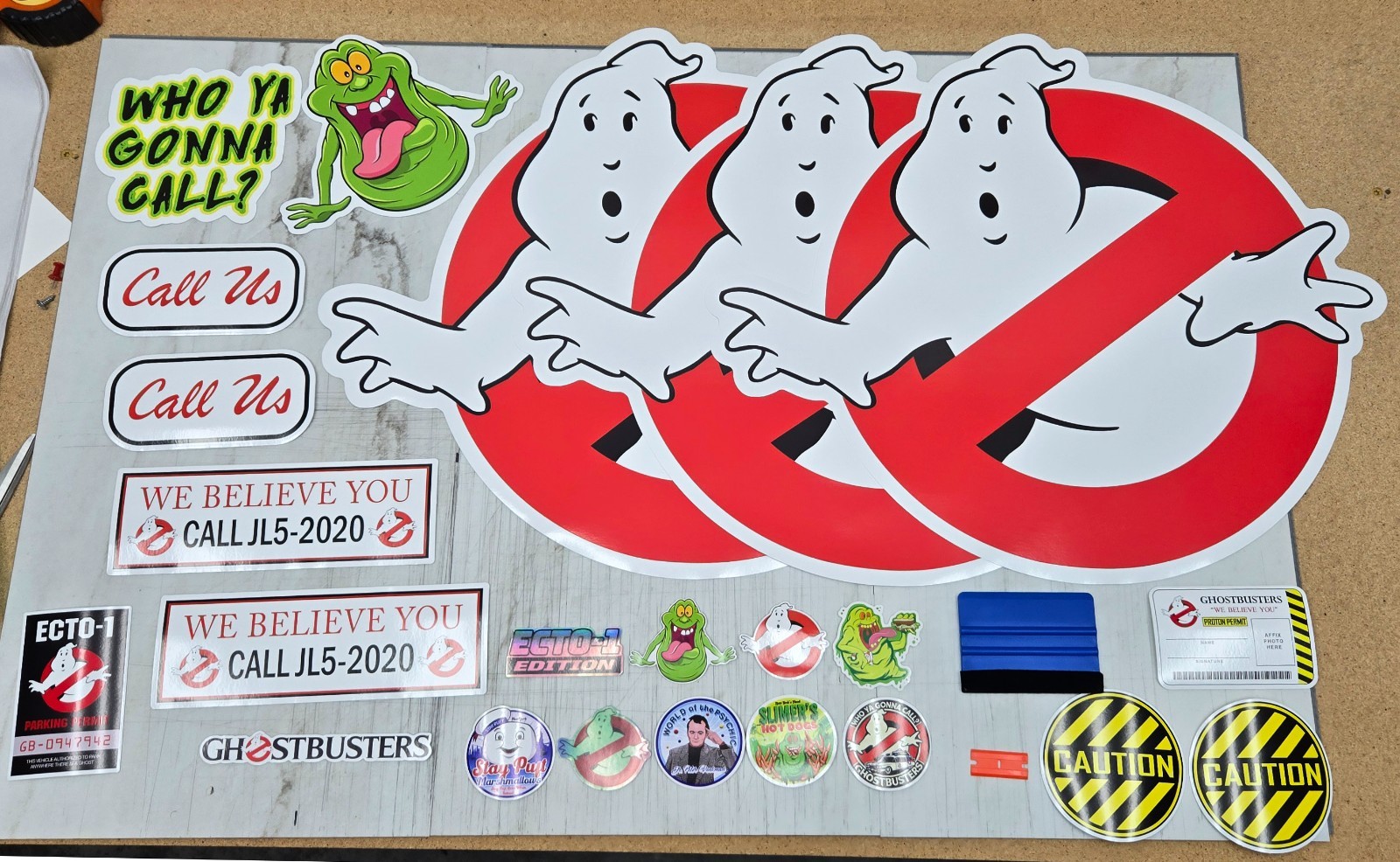 Ghostbusters Deluxe CLING Set! Complete 15-piece package!!