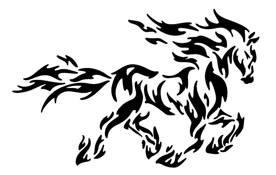 HORSE FLAME, FIRE HORSE, Decal Stickers for Cars, Windows, Laptops, Wall,