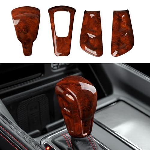 Car Gear Shift Knob Cover Trim Wood Grain Decal Sticker fits for 2019 Gear Knob