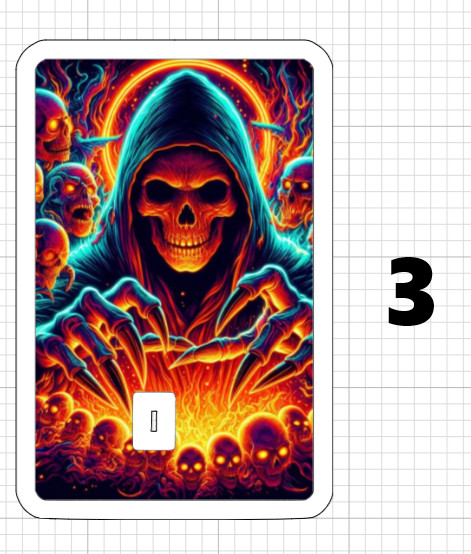 Grim Reaper ATM Debit Credit Card Skin Sticker Devil Demon Hell Death USA Fire