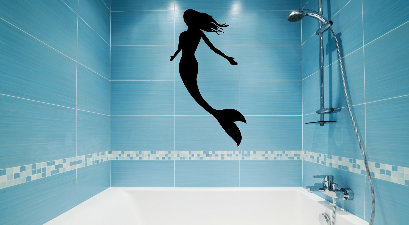 Wall Decal Mermaid Fish Girl Fairytale Sea Ocean Vinyl Sticker (ed1749)