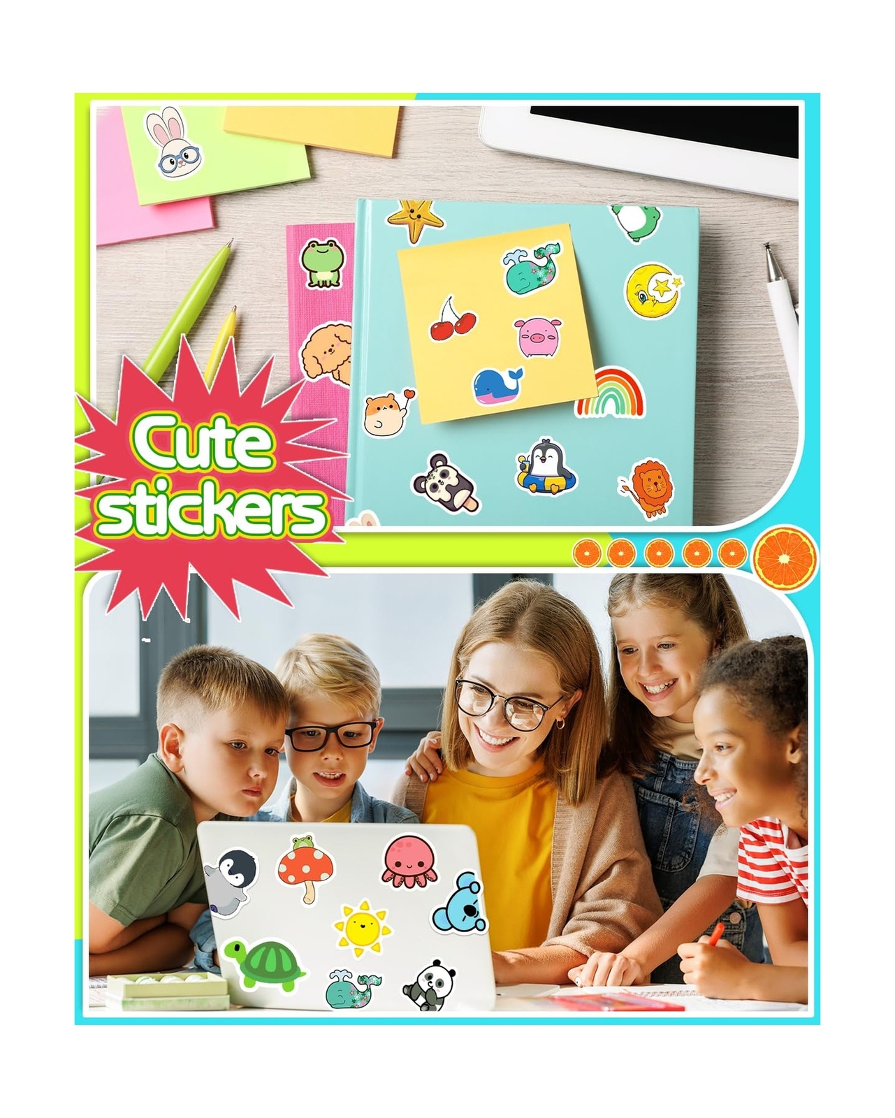 600 Pcs Cute Stickers for Kids, Water Bottle Stickers for Teens, Kawaii Vinyl…