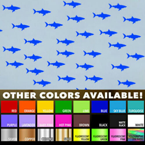 1.5" X 3" Small Sharks Home Office Wall Window Decor Vinyl Nursery Decal Sticker