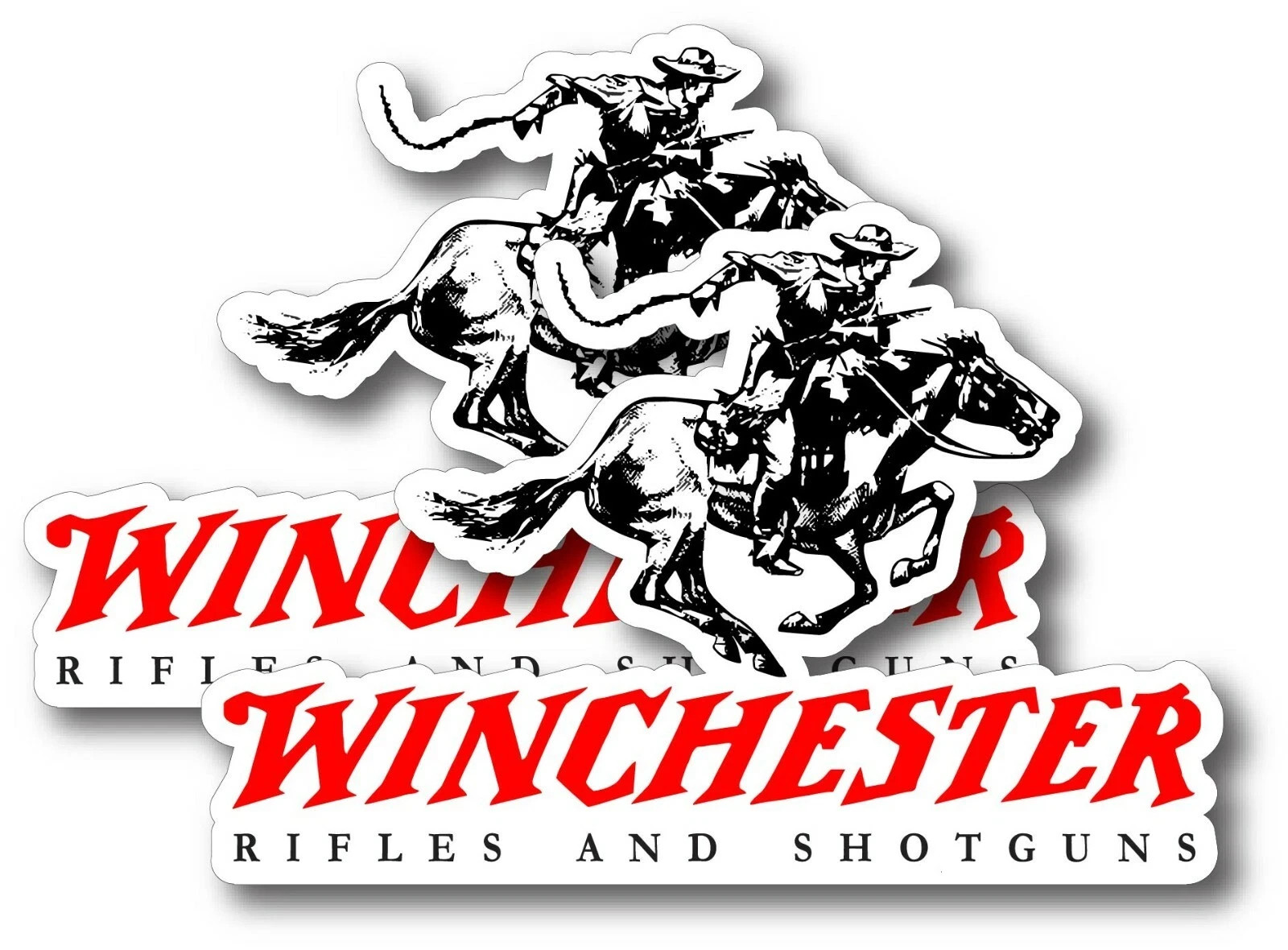 2X WINCHESTER DECAL STICKER 3M USA WINDOW CAR FIREARM GUN RIFLE PISTON HUNTING