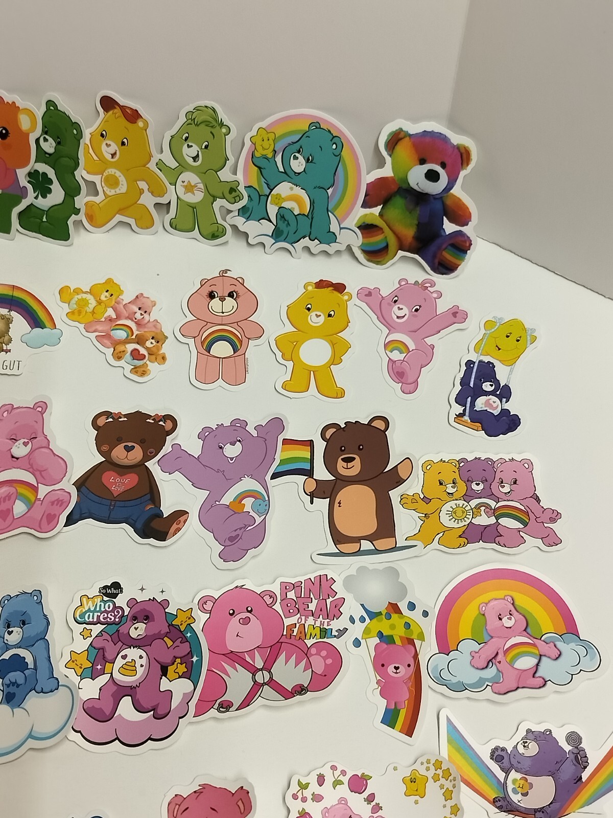 TEDDY BEAR Vinyl Stickers~SUNSHINE Grumpy RAINBOW Care Teddybear VINYL (#25758)